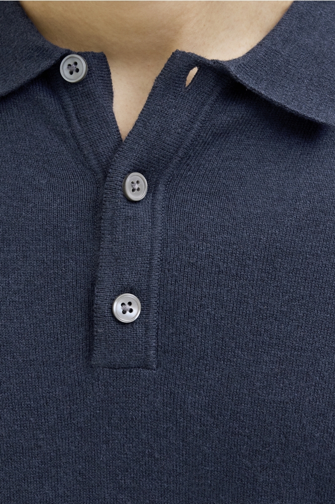 JJEEMIL KNIT RELAXED POLO SS SN 12268216 NAVY BLAZER